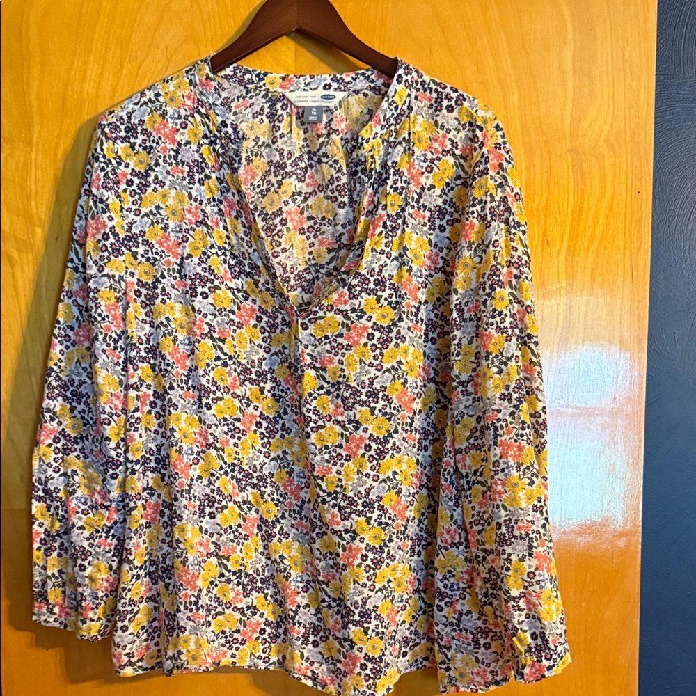 Old Navy Floral Print Blouse - Multicolor